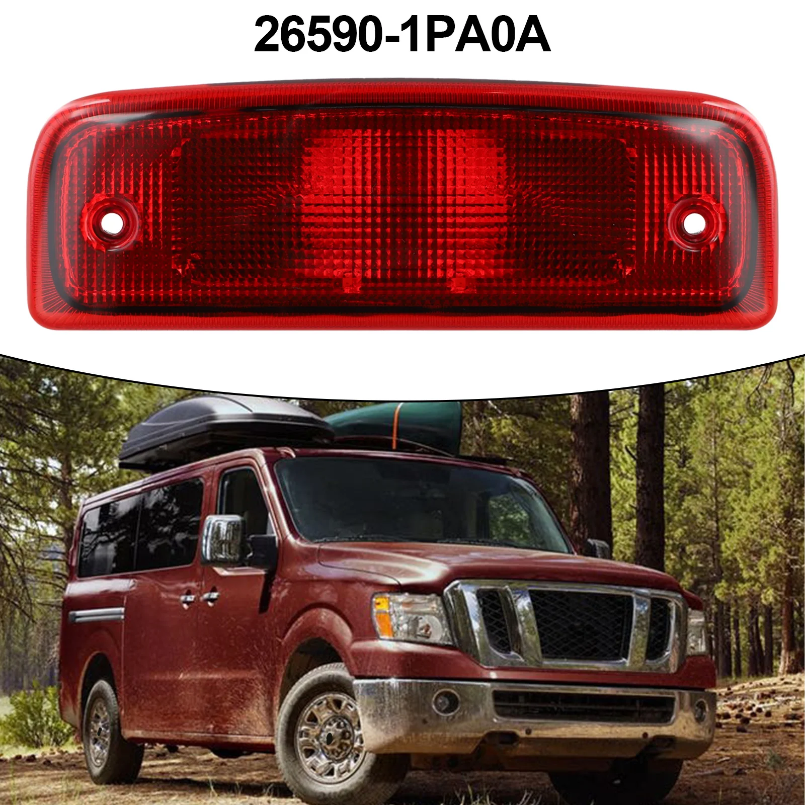 Replacement Third High Mount Brake Light for Nissan For NV1500 For NV2500 For NV3500 2012 through 2021 Model Years
Replacement Third High Mount Brake Light for Nissan For NV1500 For NV2500 For NV3500 2012 through 2021 Model Years