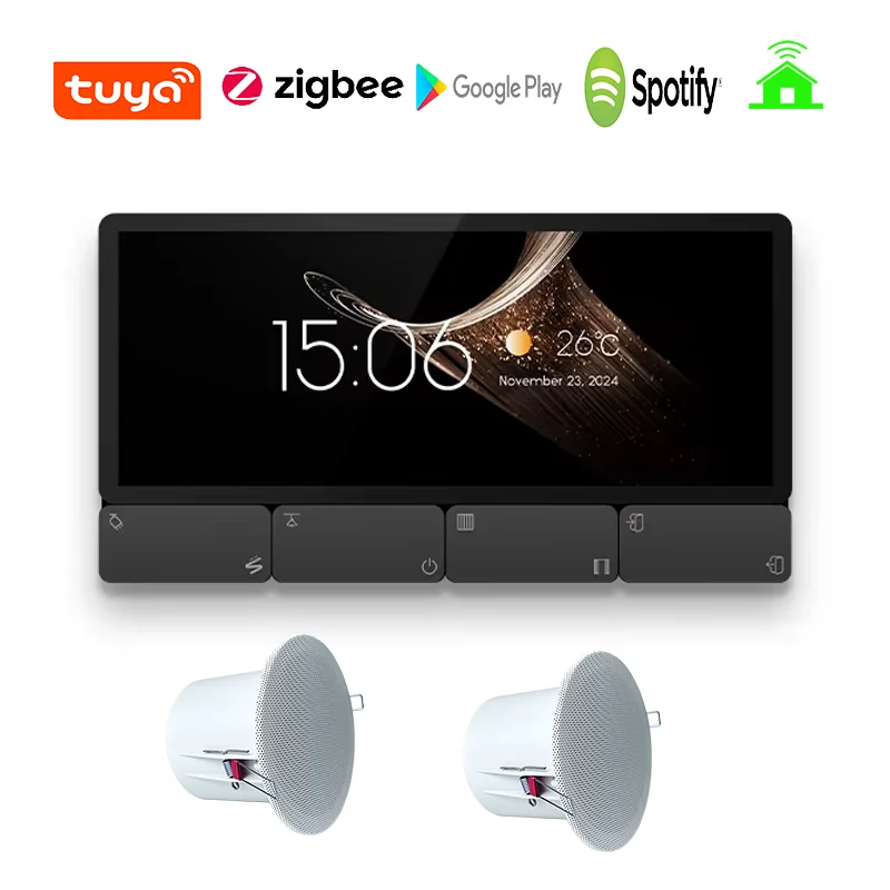 6 Inch Popular New type Tuya Smart Control Panel Zigbee Gateway With EU and UK For Smart Life Relay Music System Wall Amplifier
6 Inch Popular New type Tuya Smart Control Panel Zigbee Gateway With EU and UK For Smart Life Relay Music System Wall Amplifier
