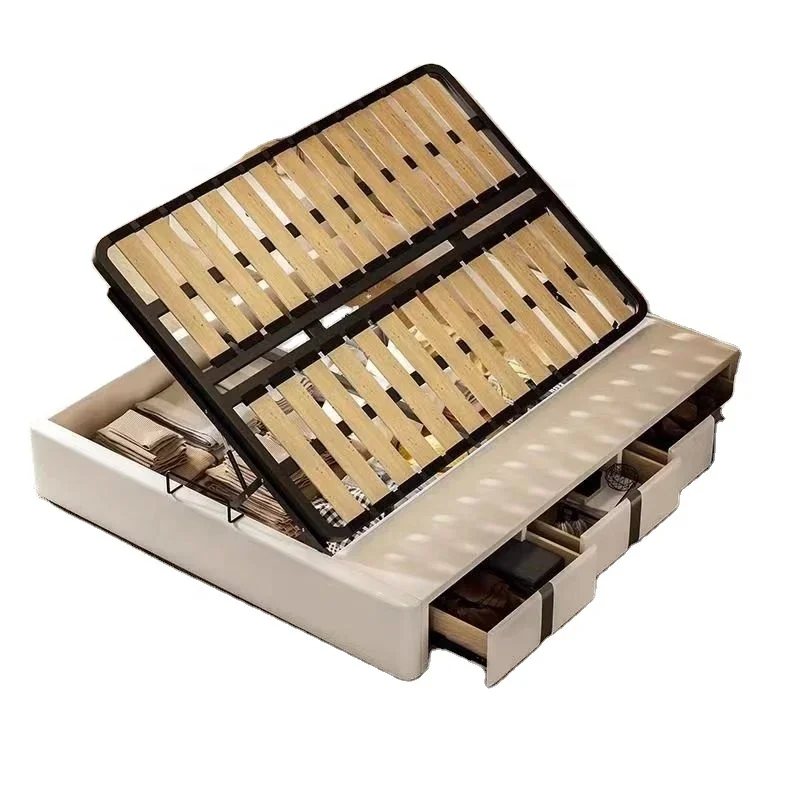 Multifunctional Modern Minimalist Light Luxury Master Bedroom High Box Storage French Double Queen Bed
Multifunctional Modern Minimalist Light Luxury Master Bedroom High Box Storage French Double Queen Bed