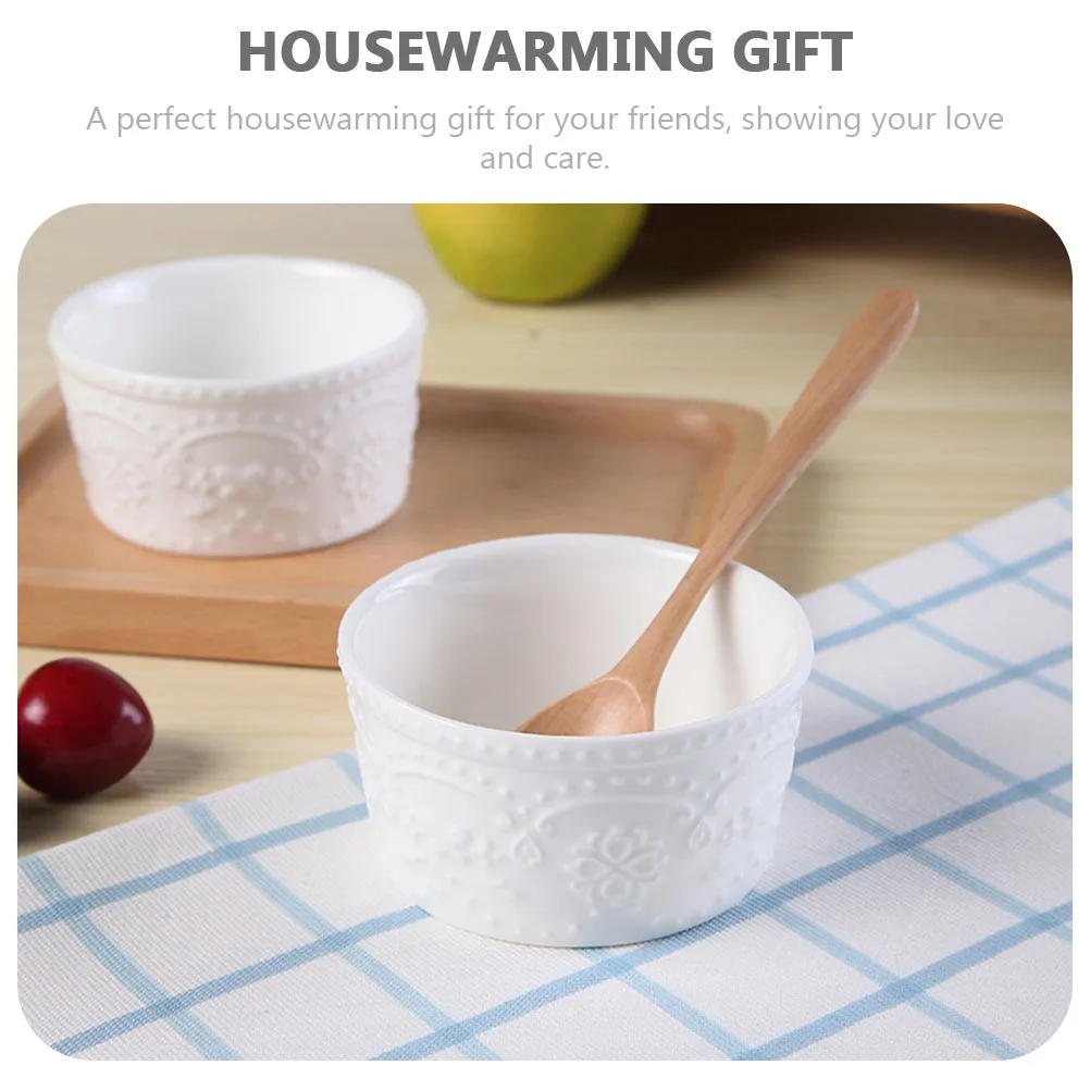 2 Pcs Baking Dish Porcelain Ramekin Bowl Serving Bowls Ceramic Dishes for Oven Dessert Kitchen Ice Cream
2 Pcs Baking Dish Porcelain Ramekin Bowl Serving Bowls Ceramic Dishes for Oven Dessert Kitchen Ice Cream