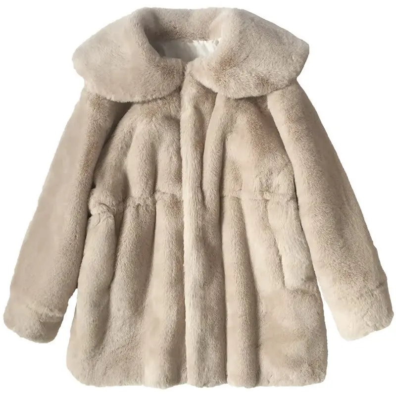 Women Faux Rabbit Fur Coats Y2k Overcoat Turn Down Collar Long Sleeves Mid Length Thick Loose Jackets Casual Autumn Winter 2025
Women Faux Rabbit Fur Coats Y2k Overcoat Turn Down Collar Long Sleeves Mid Length Thick Loose Jackets Casual Autumn Winter 2025