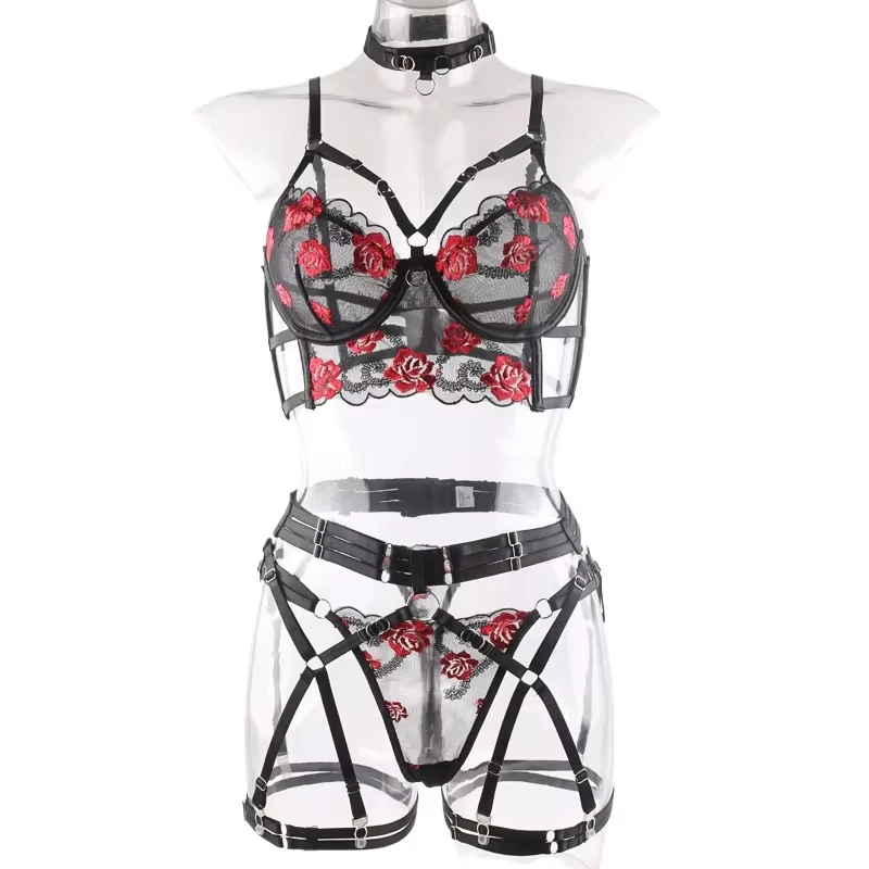 New Western Floral Embroidery See Through Hollow Out Bra For Women Lady Female Outfit Hot Clothes Sexy Erotic Suits Sets
New Western Floral Embroidery See Through Hollow Out Bra For Women Lady Female Outfit Hot Clothes Sexy Erotic Suits Sets