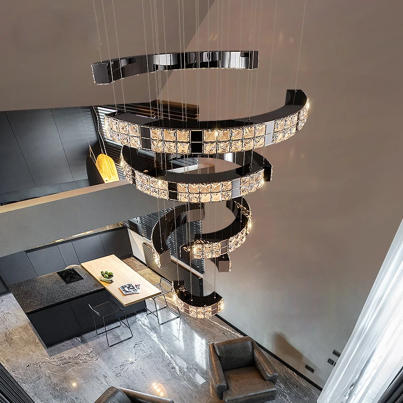 K9 Crystal Series Black Led Dimmable Hanging Lamps Ceiling Chandelier Lustre Suspension Luminaire Lampen For Living Room
K9 Crystal Series Black Led Dimmable Hanging Lamps Ceiling Chandelier Lustre Suspension Luminaire Lampen For Living Room