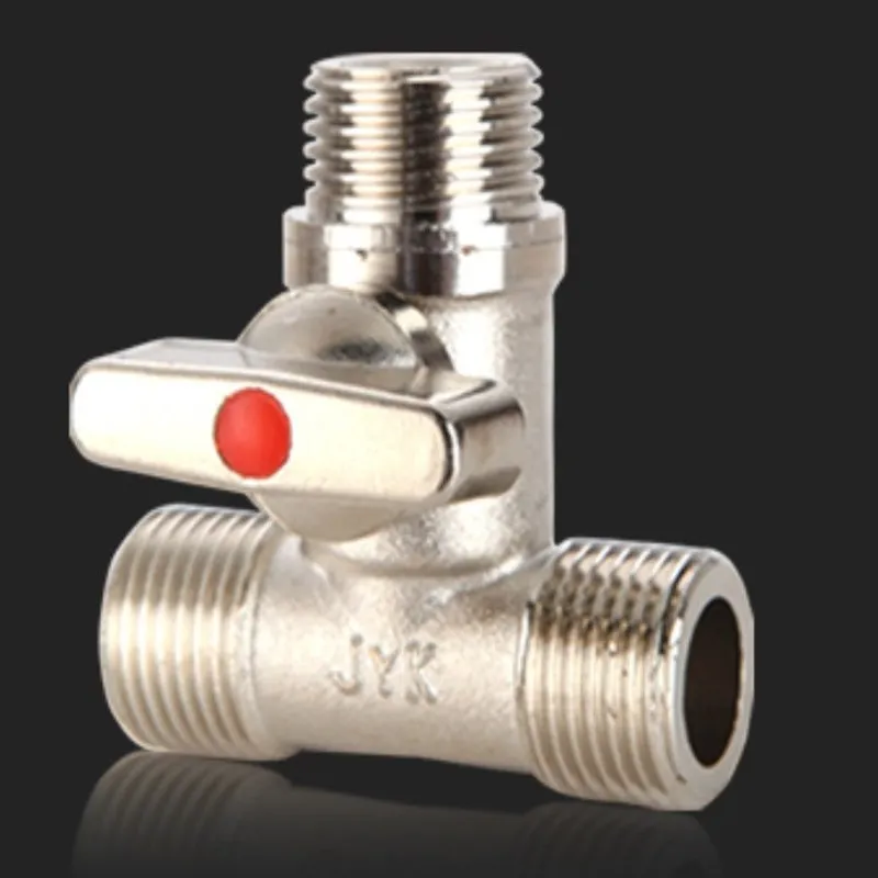 1pcs 1/2'' BSP Male Tee Type Brass Plated Electroplated Ball Valve Thick Pipe Fitting Connector Distribution for Water Faucet
1pcs 1/2'' BSP Male Tee Type Brass Plated Electroplated Ball Valve Thick Pipe Fitting Connector Distribution for Water Faucet