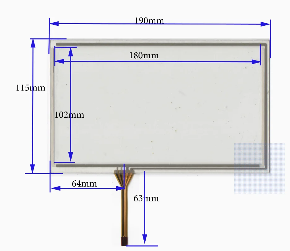 8-inch 190 * 115 four wire resistor touch screen, handwriting screen, Kejunda car navigation universal screen
8-inch 190 * 115 four wire resistor touch screen, handwriting screen, Kejunda car navigation universal screen
