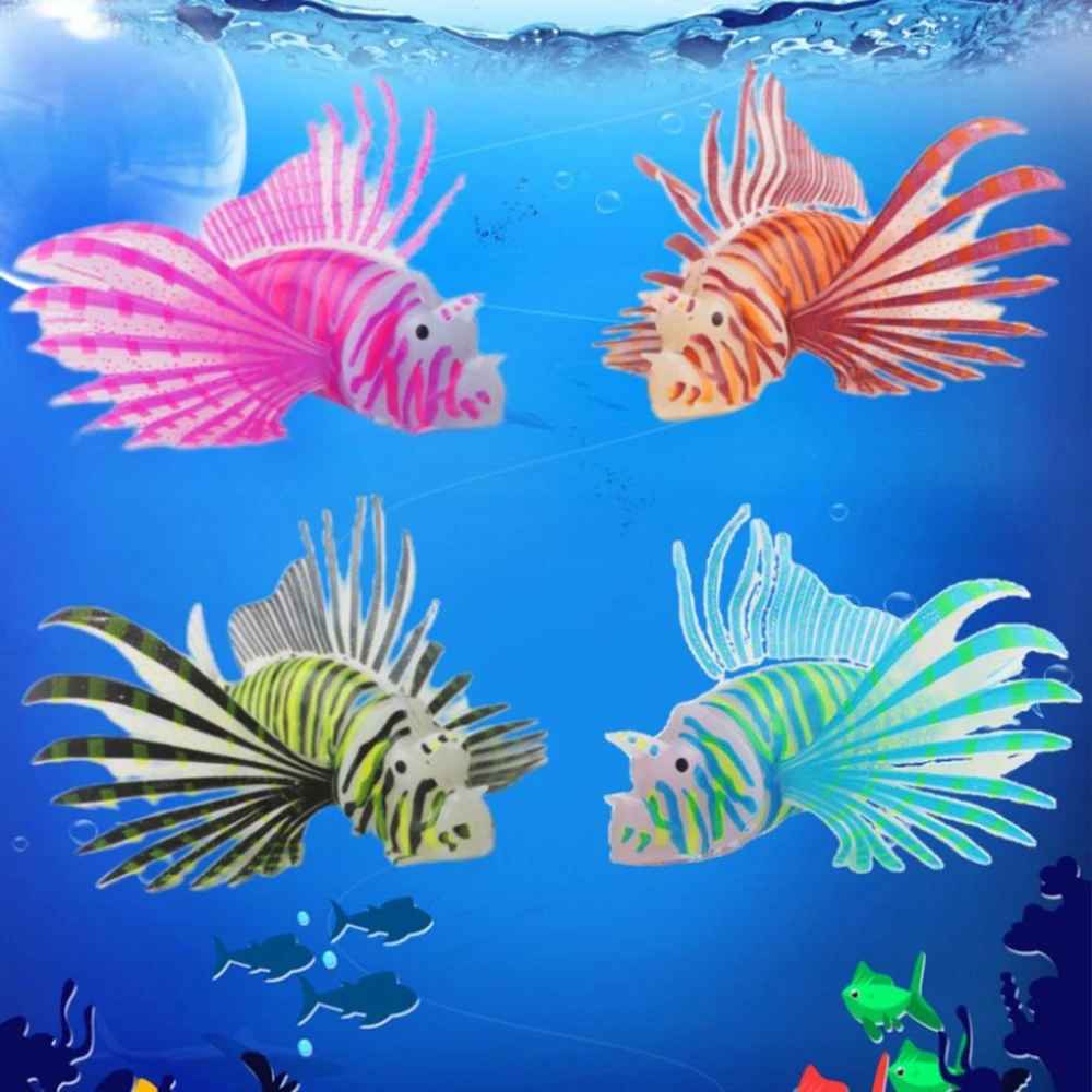 Aquarium Luminous Fish Decoration Fish Tank Artificial Silicone Luminous Lionfish Floating Fake Fish Aquarium Decorations
Aquarium Luminous Fish Decoration Fish Tank Artificial Silicone Luminous Lionfish Floating Fake Fish Aquarium Decorations