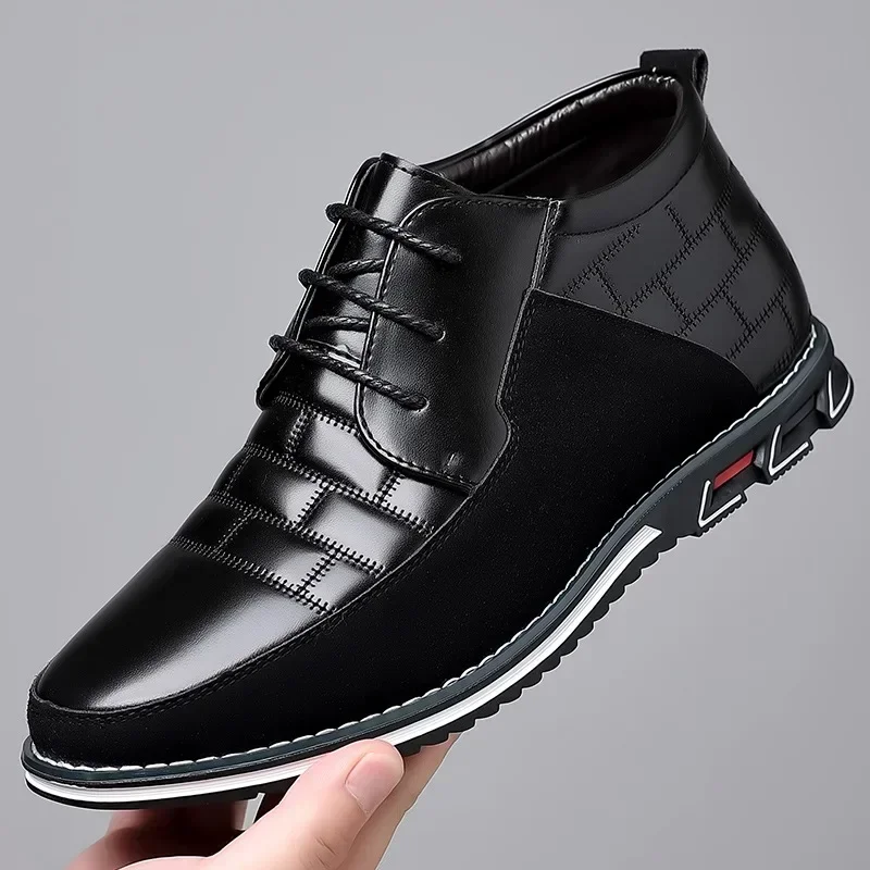High Top Leather Shoes Men's Casual Shoes Brand Business Shoes Office Fashion Men Working Footwear 2023 Big Size Ankle Loafers
High Top Leather Shoes Men's Casual Shoes Brand Business Shoes Office Fashion Men Working Footwear 2023 Big Size Ankle Loafers