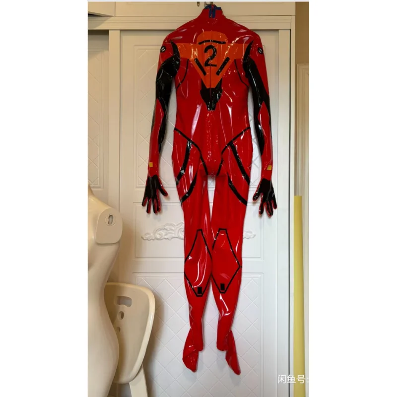 Customized fashionable rubber tight latex jumpsuit, red and black color cosplay costume handmade women's three-dimensional chest
Customized fashionable rubber tight latex jumpsuit, red and black color cosplay costume handmade women's three-dimensional chest