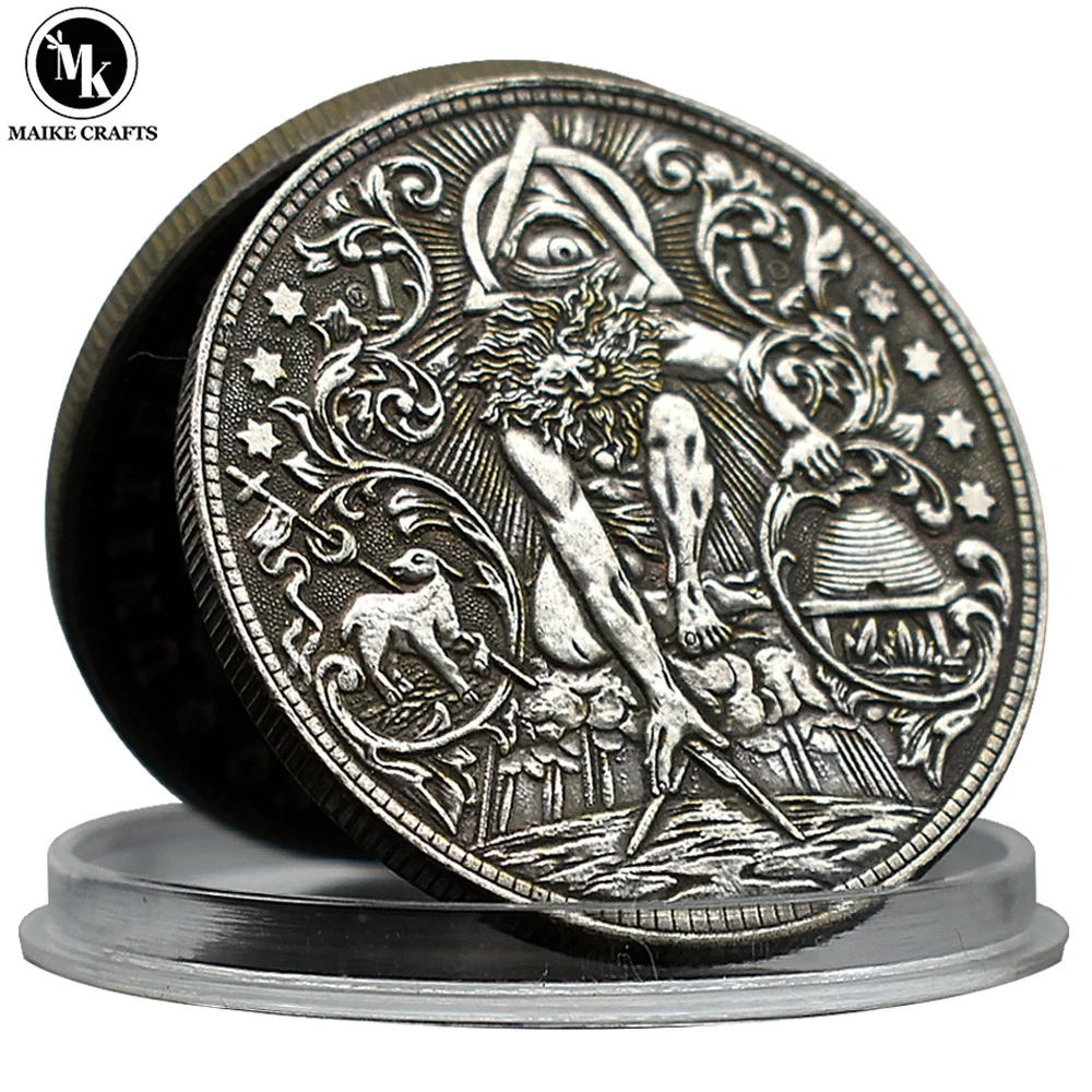 Eye of Providence Hobo Nickel American Eagle One Dollar Retro Metal Crafts Home Decoration Commemorative Coin Collection Gift
Eye of Providence Hobo Nickel American Eagle One Dollar Retro Metal Crafts Home Decoration Commemorative Coin Collection Gift