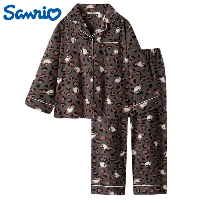 New Sanrio Pure Cotton Home Wear Cartoon Hello Kitty Pajamas in Leopard Print Style Holiday Gift Casual and Fashionable
New Sanrio Pure Cotton Home Wear Cartoon Hello Kitty Pajamas in Leopard Print Style Holiday Gift Casual and Fashionable