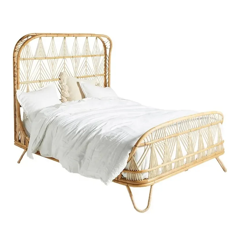 Rattan Furniture Double Bed South East Asia Modern Simple Creative Bedroom B & B Hotel
Rattan Furniture Double Bed South East Asia Modern Simple Creative Bedroom B & B Hotel