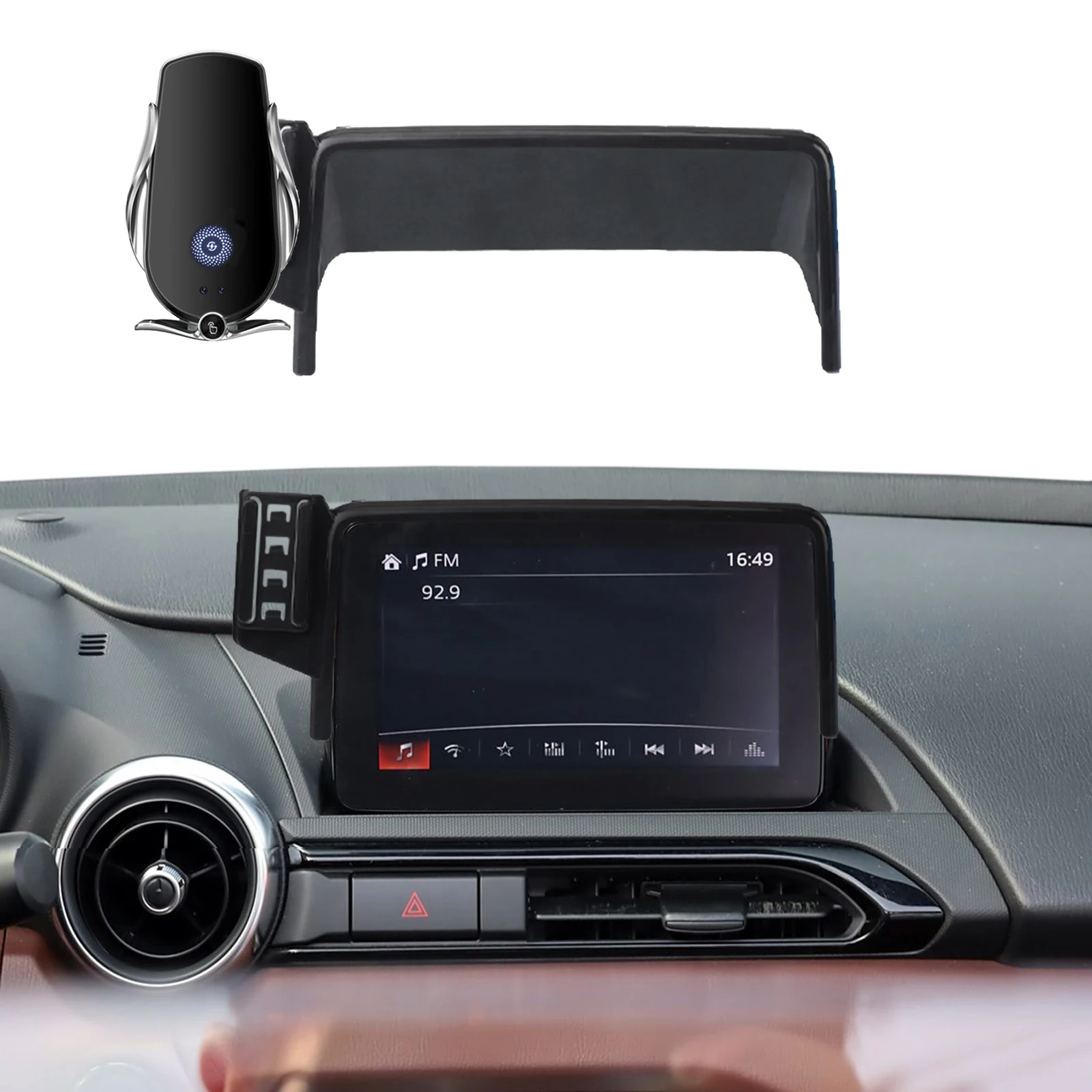 Accessories for Mazda MX-5 2016-2023 ND MX5 Miata Roadster Phone Holder Screen Fixed Navigation Bracket Base Wireless Charging
Accessories for Mazda MX-5 2016-2023 ND MX5 Miata Roadster Phone Holder Screen Fixed Navigation Bracket Base Wireless Charging