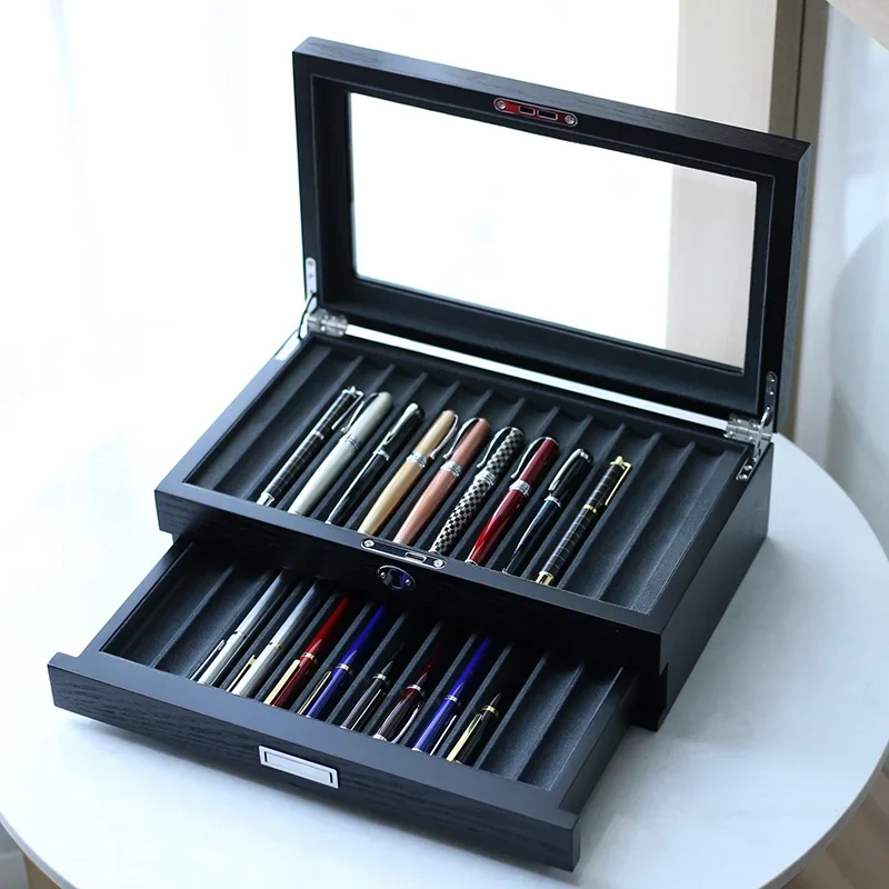 High-end Pen Storage Box - Double-layer Wooden Collection Organizer, Display Case for Famous Pens, Ideal Gift for Men
High-end Pen Storage Box - Double-layer Wooden Collection Organizer, Display Case for Famous Pens, Ideal Gift for Men
