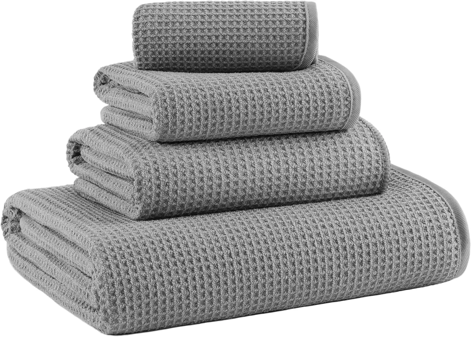 Waffle Weave Microfiber Towel Set, 4 Pieces, Quick Dry, Super Absorbent, Lint Free, 380 GSM
Waffle Weave Microfiber Towel Set, 4 Pieces, Quick Dry, Super Absorbent, Lint Free, 380 GSM