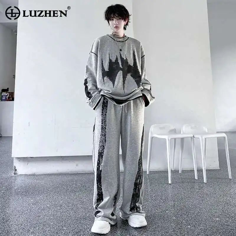 LUZHEN Set Solid Color Printing Sweatshirts Two Men's Piece Fashion Korean Style Casual Baggy Sweatpants Spring New Suits LZ8995
LUZHEN Set Solid Color Printing Sweatshirts Two Men's Piece Fashion Korean Style Casual Baggy Sweatpants Spring New Suits LZ8995