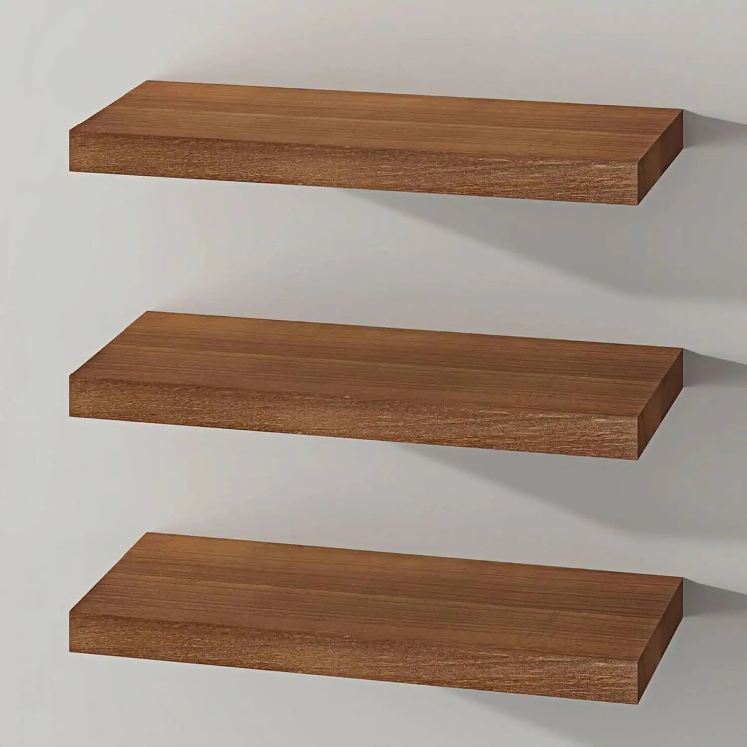 Floating Shelves Wall Shelf Solid Wood for Bathroom Bedroom Kitchen Storage Set of 3, Walnut Wall Shelves
Floating Shelves Wall Shelf Solid Wood for Bathroom Bedroom Kitchen Storage Set of 3, Walnut Wall Shelves