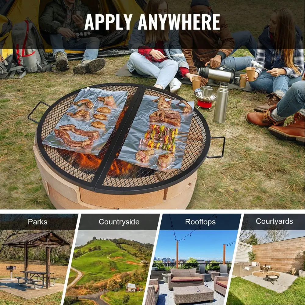 Fire Pit Grill Grate, Foldable Round Cooking Grate, Heavy Duty Steel Campfire BBQ Grill Grid With Handle And Support X Wire, Po
Fire Pit Grill Grate, Foldable Round Cooking Grate, Heavy Duty Steel Campfire BBQ Grill Grid With Handle And Support X Wire, Po