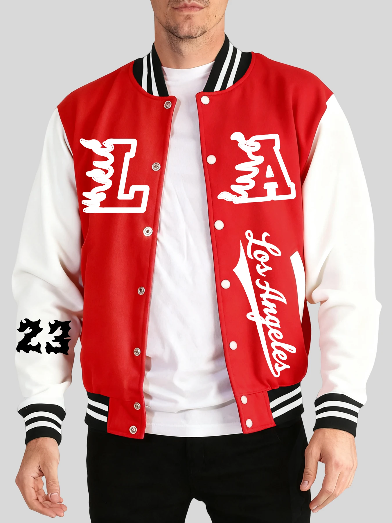 Мужская куртка с принтом Art Letter L, A и 23, повседневная модная бейсбольная форма, спортивная одежда с карманами для улицы, осенне-зимние топы на пуговицах
Мужская куртка с принтом Art Letter L, A и 23, повседневная модная бейсбольная форма, спортивная одежда с карманами для улицы, осенне-зимние топы на пуговицах