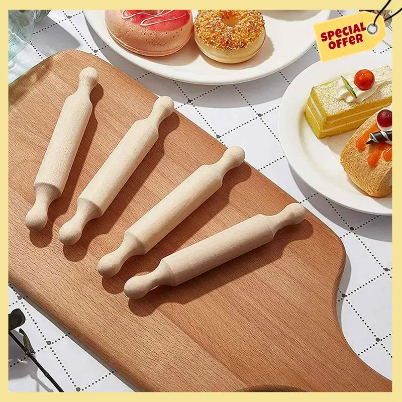 -BABQ 75 Pieces Wooden Mini Rolling Pin 6 Inches Long Kitchen Baking Rolling Pin Small Wood Dough Roller For Children Fondant
-BABQ 75 Pieces Wooden Mini Rolling Pin 6 Inches Long Kitchen Baking Rolling Pin Small Wood Dough Roller For Children Fondant