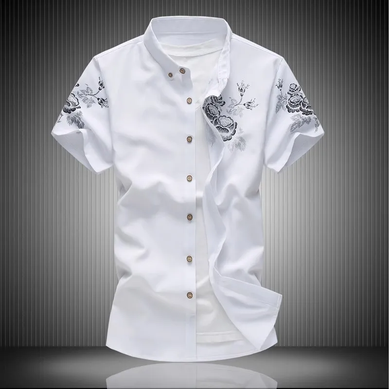 Summer New Men's Small Elastic Printed Short Sleeved Shirts Large Size 7XL Fashion Men Business Social Ball Party Slim Fit Tops
Summer New Men's Small Elastic Printed Short Sleeved Shirts Large Size 7XL Fashion Men Business Social Ball Party Slim Fit Tops