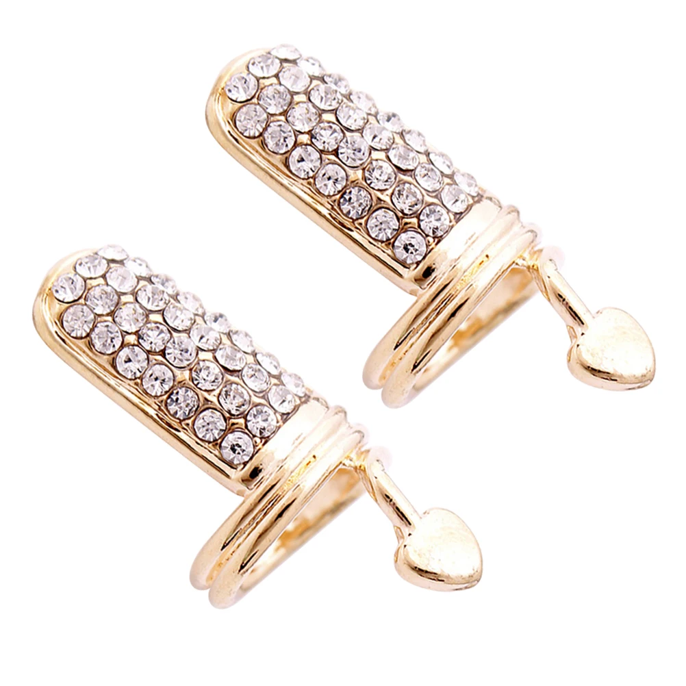 2Pcs Peach Heart Nail Ring Rhinestones Finger Rings for Women Fingernail Gold Heart Shaped Durable Lightweight Nail
2Pcs Peach Heart Nail Ring Rhinestones Finger Rings for Women Fingernail Gold Heart Shaped Durable Lightweight Nail