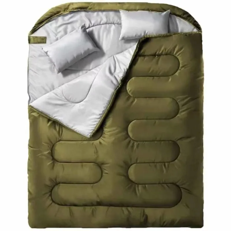 Waterproof Lightweight 2 Sleeping Adult Camping Sleeping Bag with 2 Pillows Waterproof Double Bed
Waterproof Lightweight 2 Sleeping Adult Camping Sleeping Bag with 2 Pillows Waterproof Double Bed