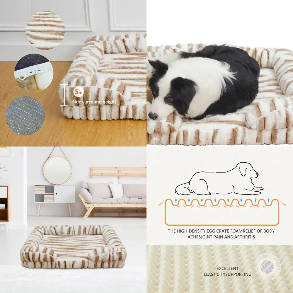 Водонепроницаемая плюшевая лежанка для собак XL с съемным чехлом, нескользящим дном, узором в тигровую полоску цвета хаки
Водонепроницаемая плюшевая лежанка для собак XL с съемным чехлом, нескользящим дном, узором в тигровую полоску цвета хаки