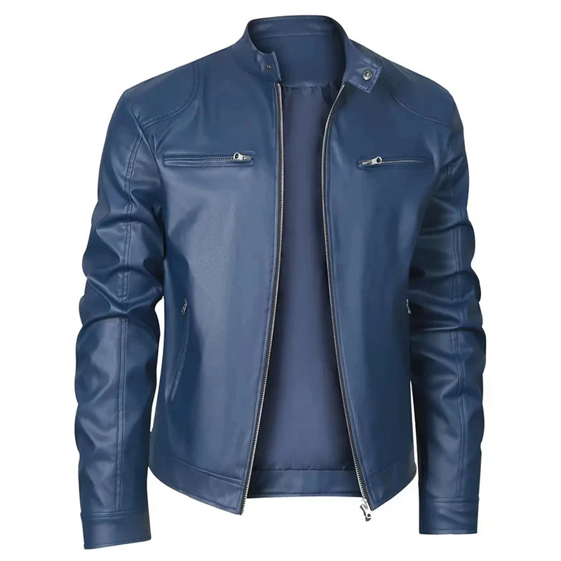 Male Solid Winter Outdoor Leather Coat Slim Fit Men's Leather Jacket Coat Autumn Fashion Stand Collar Zip-up Leather PU Jackets
Male Solid Winter Outdoor Leather Coat Slim Fit Men's Leather Jacket Coat Autumn Fashion Stand Collar Zip-up Leather PU Jackets
