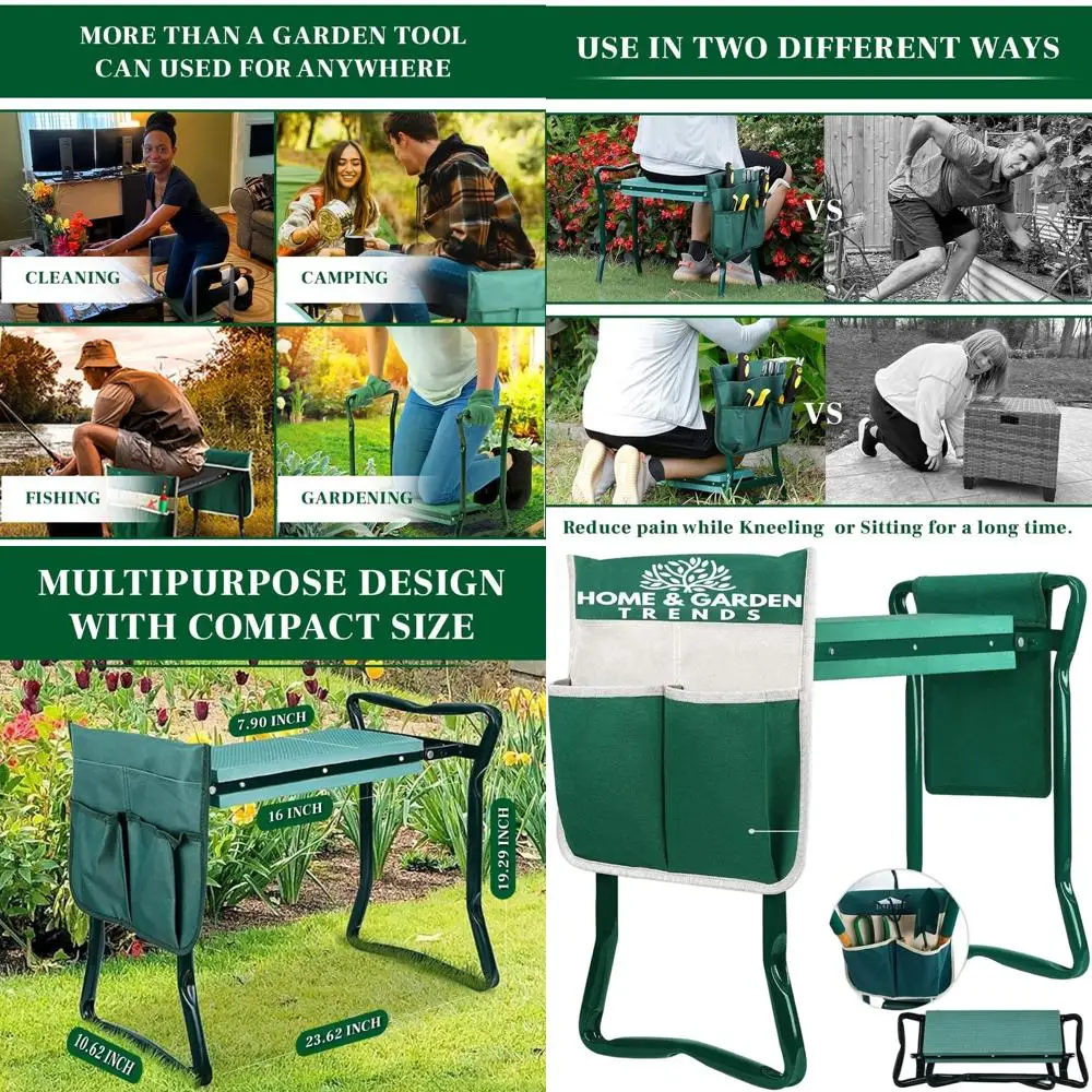 Compact Foldable Garden Seat: Ergonomic Stool for Comfortable Gardening, Ideal for Women, Seniors, & Parents
Compact Foldable Garden Seat: Ergonomic Stool for Comfortable Gardening, Ideal for Women, Seniors, & Parents