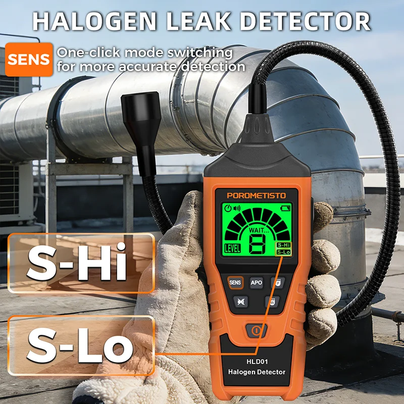 HLD01 Halogen Leak Detector Freon Leak Detector R22 R32 R134a Gas Refrigerant Gas HVAC High Sensitivity Air Conditioner Tester
HLD01 Halogen Leak Detector Freon Leak Detector R22 R32 R134a Gas Refrigerant Gas HVAC High Sensitivity Air Conditioner Tester