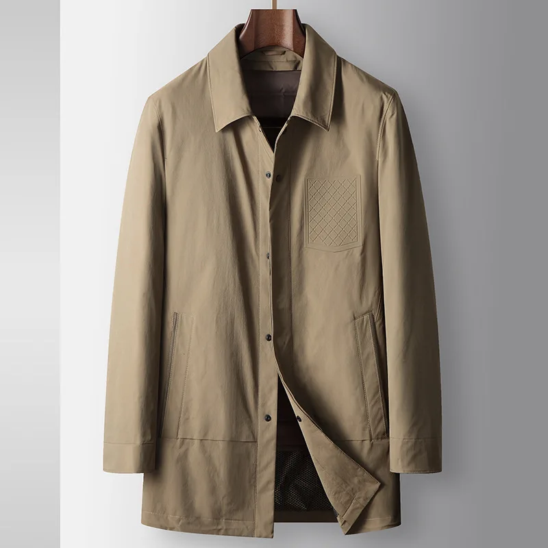 Men's Down Coat Autumn Winter Lapel Trench Coat Down Warm Youth Business Thickened Coat
Men's Down Coat Autumn Winter Lapel Trench Coat Down Warm Youth Business Thickened Coat