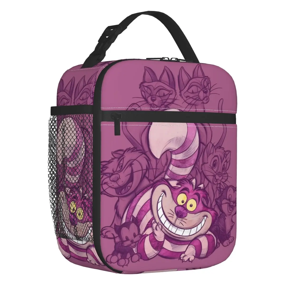 Custom Cheshire Cat Thermal Insulated Lunch Bag Smiling Cartoon Animal Portable Lunch Tote for School Storage Food Box
Custom Cheshire Cat Thermal Insulated Lunch Bag Smiling Cartoon Animal Portable Lunch Tote for School Storage Food Box