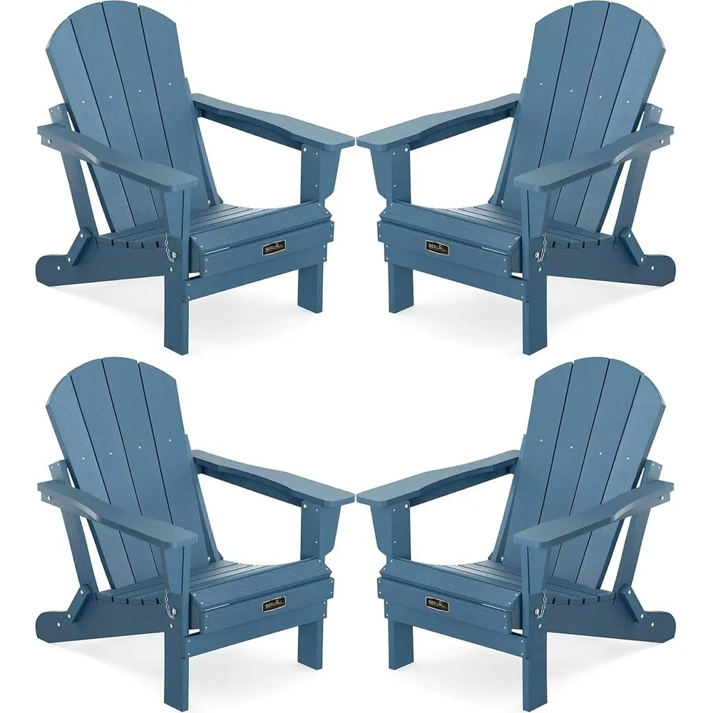 Ocean Blue 4-Piece Patio Garden Outdoor Adirondack Chair Set
Ocean Blue 4-Piece Patio Garden Outdoor Adirondack Chair Set