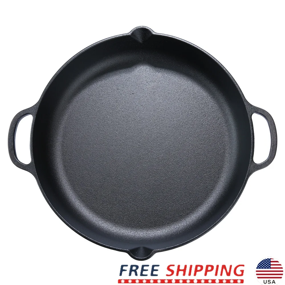 Pre-Seasoned Non-Stick 14 Inch Cast Iron Skillet Versatile Cooking Oven Safe Durable Even Heat Distribution Easy Clean Up
Pre-Seasoned Non-Stick 14 Inch Cast Iron Skillet Versatile Cooking Oven Safe Durable Even Heat Distribution Easy Clean Up