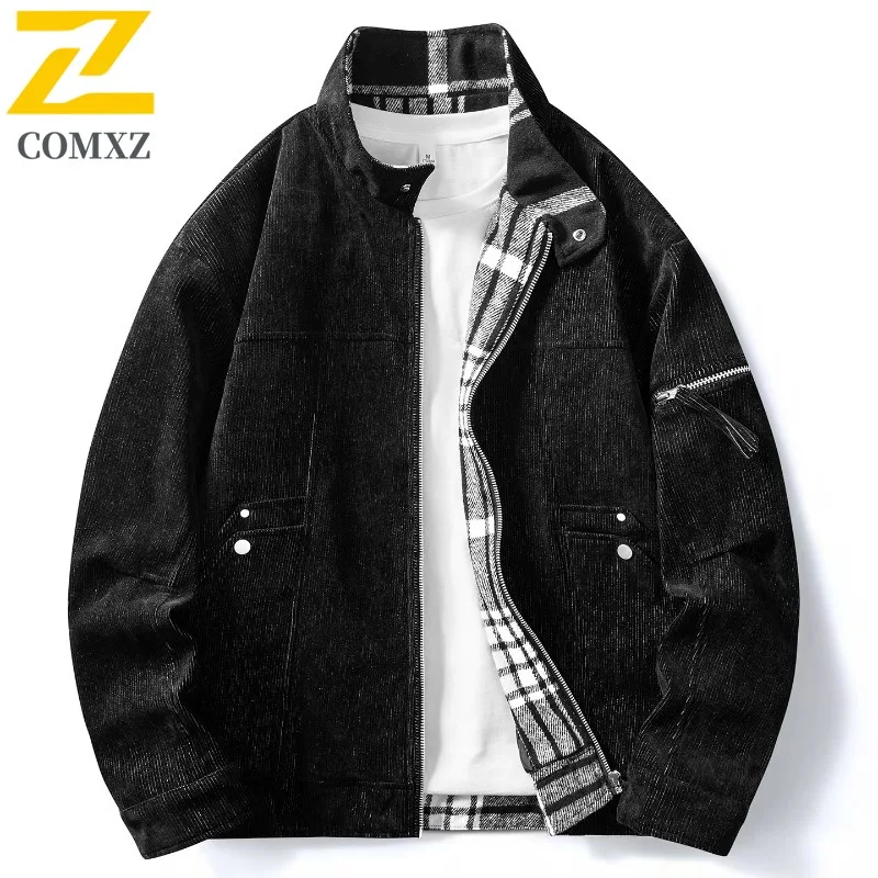 COMXZ Men Sport Two-Layer Jacket Spring Autumn Hong Kong Style Waterproof Windbreaker Casual Streetwear Loose Fit Outdoor Coat 
COMXZ Men Sport Two-Layer Jacket Spring Autumn Hong Kong Style Waterproof Windbreaker Casual Streetwear Loose Fit Outdoor Coat