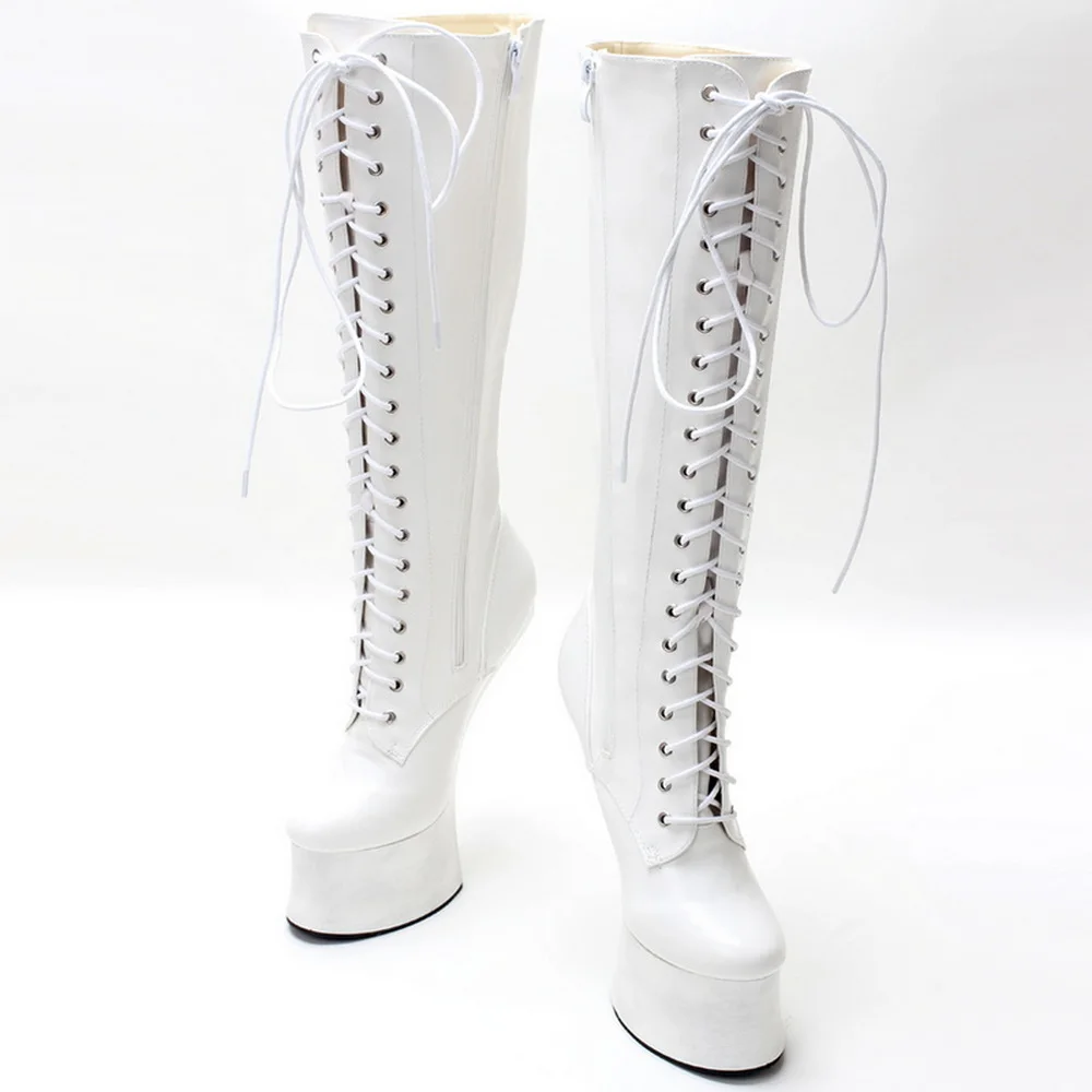 FHC 18cm High Hoof Helless Knee High Boots,Unisex Platform Long Botas,Club Stage Jazz Dance Shoes,White,Size 36-46,Custom Colors
FHC 18cm High Hoof Helless Knee High Boots,Unisex Platform Long Botas,Club Stage Jazz Dance Shoes,White,Size 36-46,Custom Colors