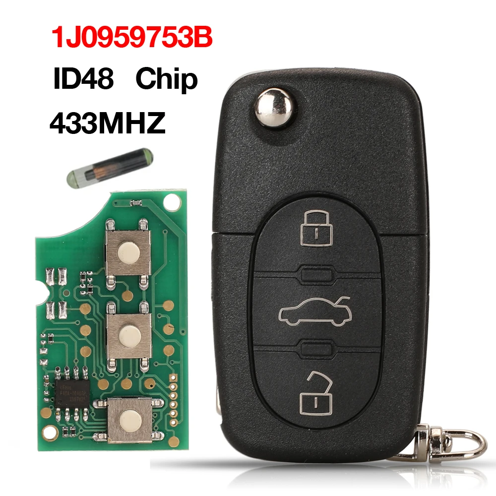Jingyuqin 3 кнопки 1J0959753B 433 МГц ID48 чип дистанционный Автомобильный ключ для Volkswagen/VW Bora Passat для Seat для Skoda с лезвием HU66
Jingyuqin 3 кнопки 1J0959753B 433 МГц ID48 чип дистанционный Автомобильный ключ для Volkswagen/VW Bora Passat для Seat для Skoda с лезвием HU66