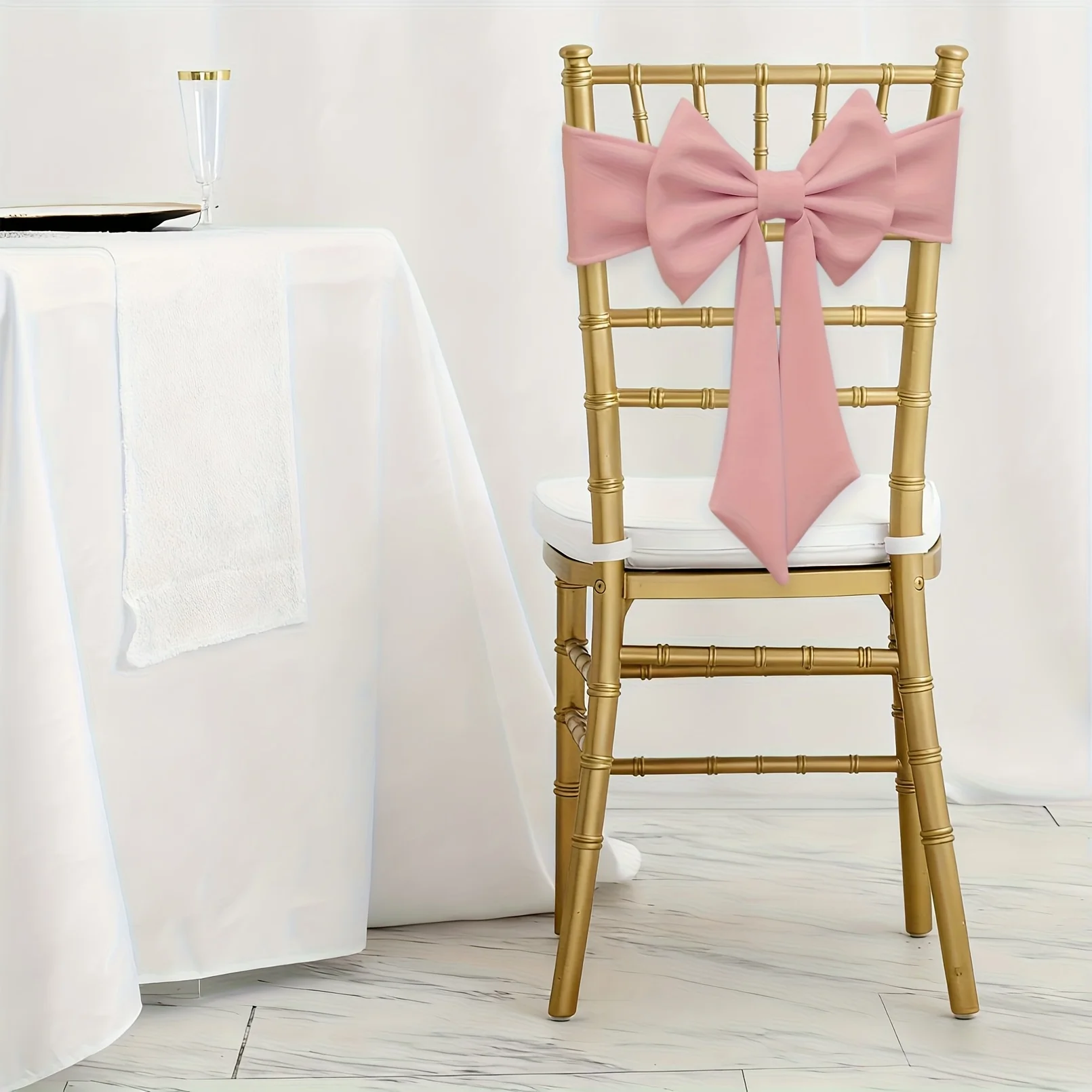 10 Pcs New Chair Cover Bow New Sashes Elastic Bow Tie Chair Back Stretch Band Ribbons for Wedding Party Banquet Event Decoration
10 Pcs New Chair Cover Bow New Sashes Elastic Bow Tie Chair Back Stretch Band Ribbons for Wedding Party Banquet Event Decoration
