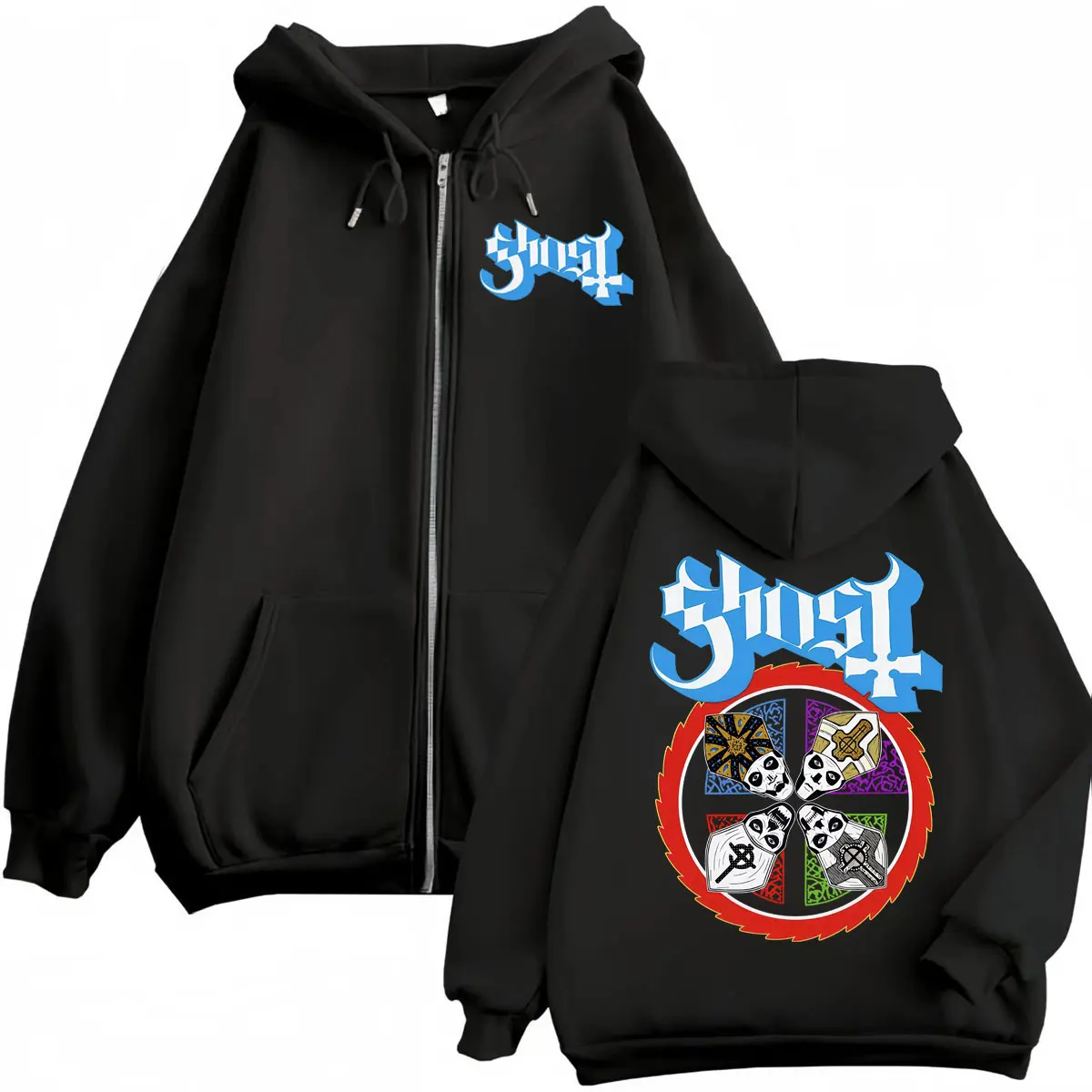 Hot Rock Band Ghost Zipper Merch Hoodies Men Women Harajuku Y2k Clothing Hooded Sweatshirts Fashion Casual Oversized Pullovers
Hot Rock Band Ghost Zipper Merch Hoodies Men Women Harajuku Y2k Clothing Hooded Sweatshirts Fashion Casual Oversized Pullovers