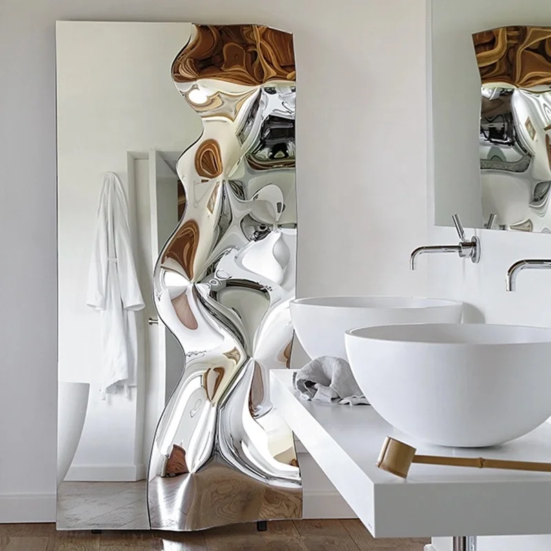 Modern Metal Wave Mirror Wall Decoration Shiny Handmade Bevel Stainless Steel Mirror Stunning Silver Luxury Wall Art Sculpture
Modern Metal Wave Mirror Wall Decoration Shiny Handmade Bevel Stainless Steel Mirror Stunning Silver Luxury Wall Art Sculpture