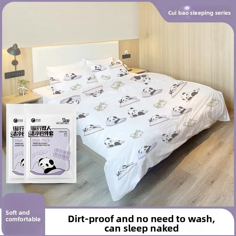 Disposable Bedding Set Three-Piece Travel Kit Double Bed Large Bedroom Sheet Cover Pillowcase for Hotel And Travel Use
Disposable Bedding Set Three-Piece Travel Kit Double Bed Large Bedroom Sheet Cover Pillowcase for Hotel And Travel Use