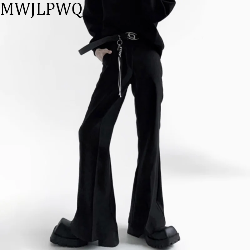 MWJLPWQ черные удлиненные утягивающие мужские расклешенные брюки, модные элегантные уличные брюки в стиле Vibe, осень 2021, 010767
MWJLPWQ черные удлиненные утягивающие мужские расклешенные брюки, модные элегантные уличные брюки в стиле Vibe, осень 2021, 010767