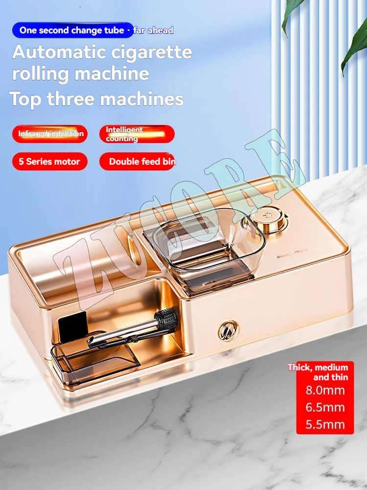 Аутентичная машина, полностью автоматическая сигаретная машина, новая бытовая ручная машина 5,5/6,5/8,0, трехцелевая электрическая трубка Rolli
Аутентичная машина, полностью автоматическая сигаретная машина, новая бытовая ручная машина 5,5/6,5/8,0, трехцелевая электрическая трубка Rolli