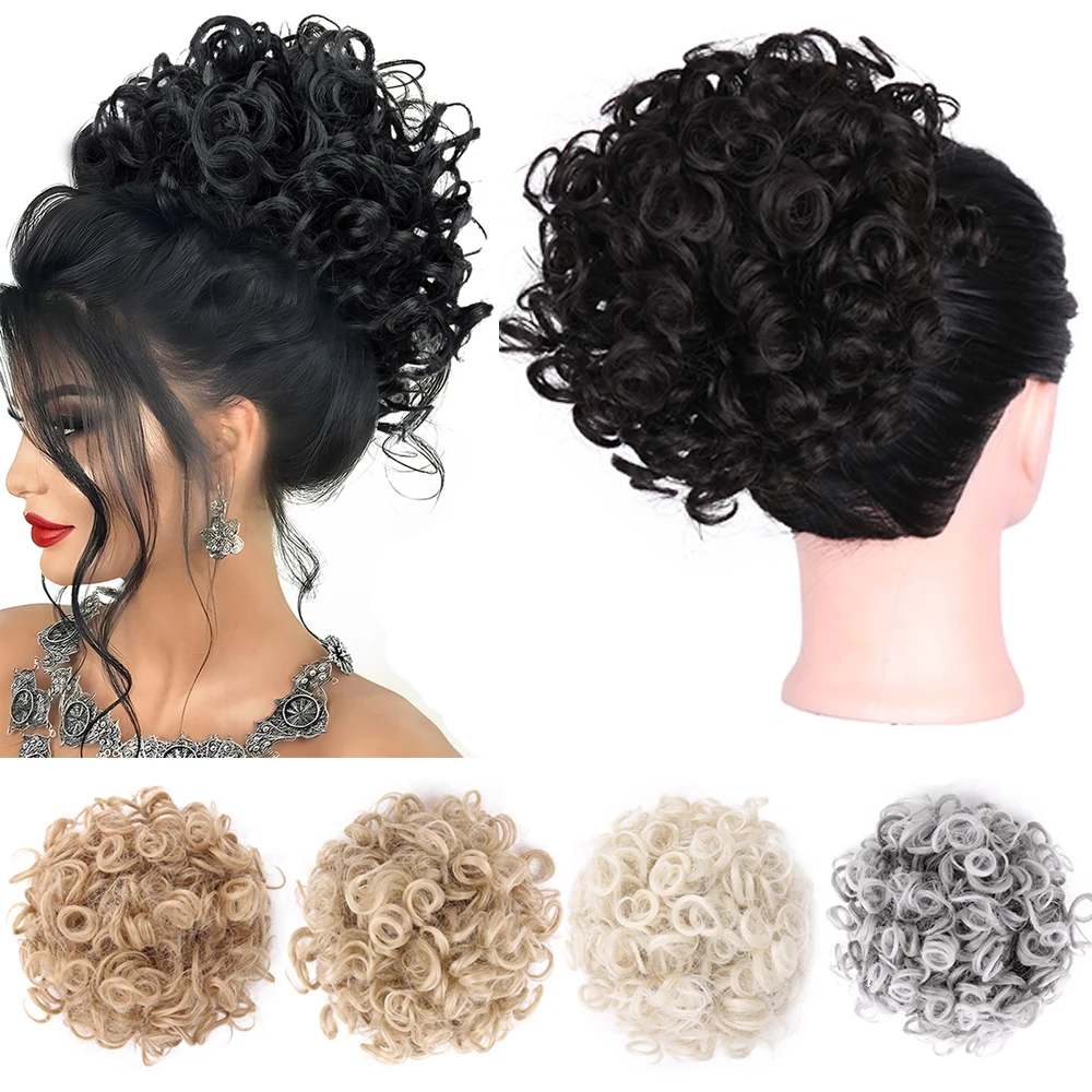 Leeons Curly Hair Buns Hair Piece Synthetic Tousled Updo Large Black Brown Curly Drawstring Ponytail Clip On Hair Bun Ponytails
Leeons Curly Hair Buns Hair Piece Synthetic Tousled Updo Large Black Brown Curly Drawstring Ponytail Clip On Hair Bun Ponytails