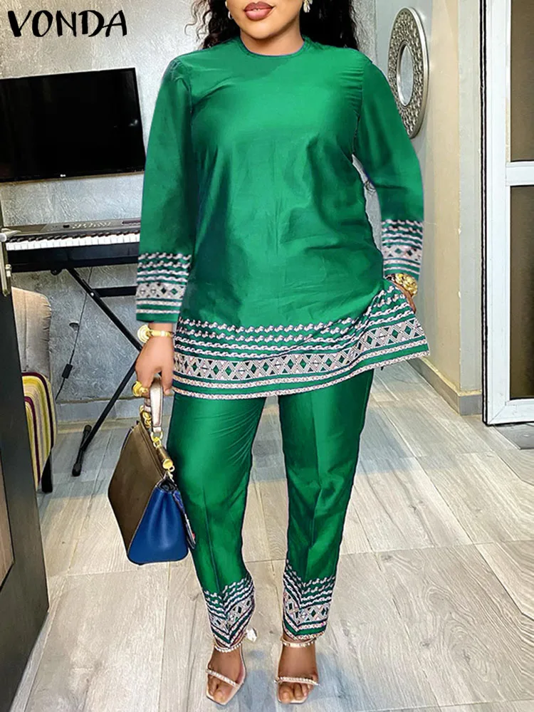 VONDA Women Sets Summer Pant Suits 2023 Vintage Printed Long Sleeve Tops and High Waist Pants Casual Streetwear Matching Sets
VONDA Women Sets Summer Pant Suits 2023 Vintage Printed Long Sleeve Tops and High Waist Pants Casual Streetwear Matching Sets