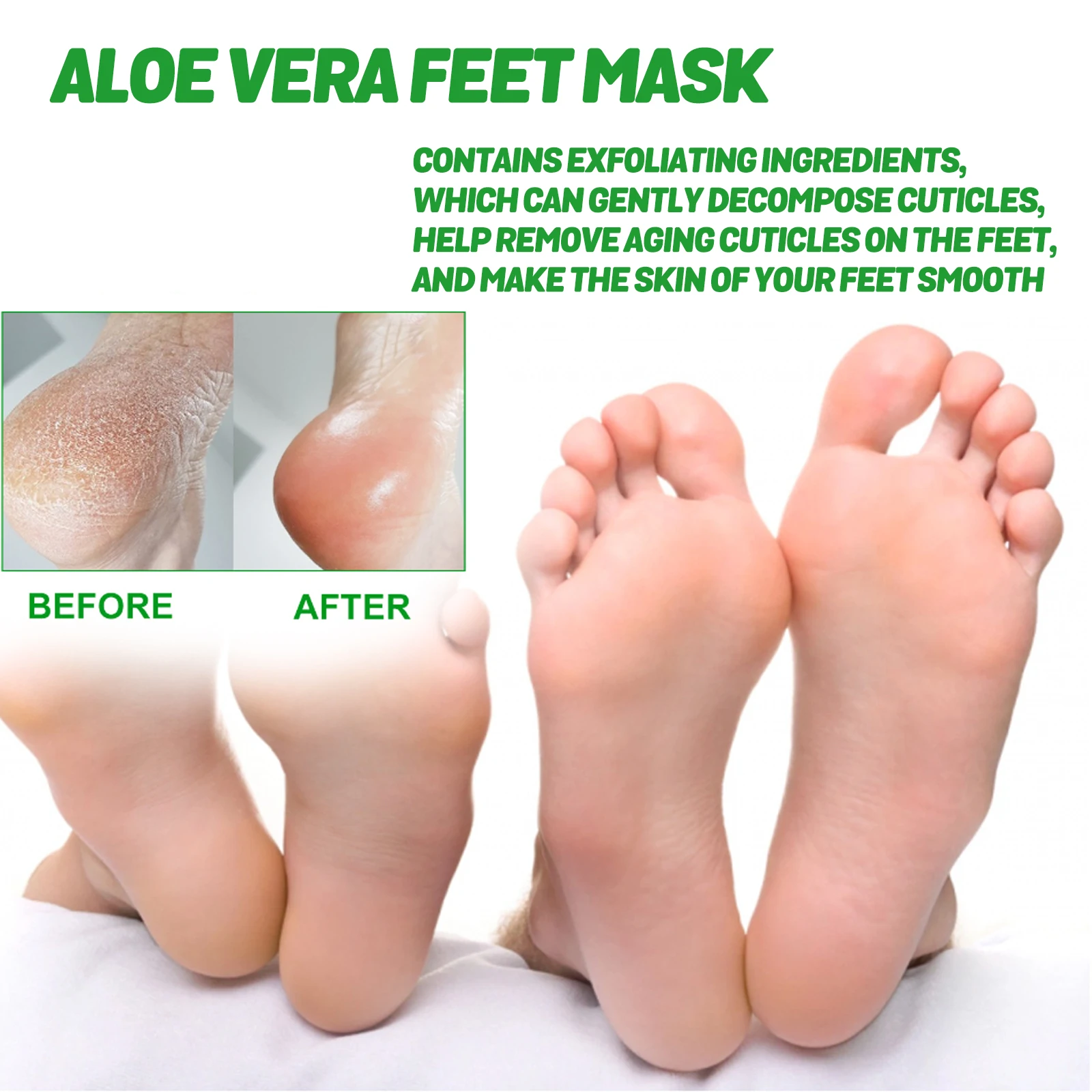 Aloe Vera Foot Mask Moisturizes and moisturizes tender and smooth skin moisturizing and cleansing foot care
Aloe Vera Foot Mask Moisturizes and moisturizes tender and smooth skin moisturizing and cleansing foot care