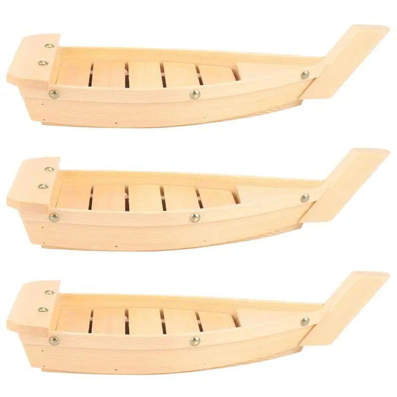AB35-3Pcs 42X17X7.5Cm Japanese Cuisine Sushi Boats Sushi Tools Wood Handmade Simple Ship Sashimi Cold Dishes Tableware Bar
AB35-3Pcs 42X17X7.5Cm Japanese Cuisine Sushi Boats Sushi Tools Wood Handmade Simple Ship Sashimi Cold Dishes Tableware Bar