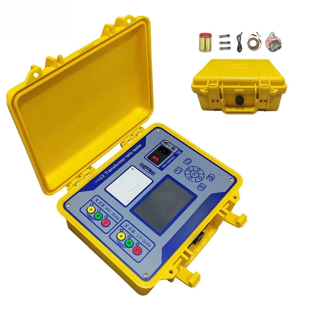 Three-phase transformer turns ratio tester TTR PT/CT polarity test function test voltage 10kV accuracy grade 0.1
Three-phase transformer turns ratio tester TTR PT/CT polarity test function test voltage 10kV accuracy grade 0.1