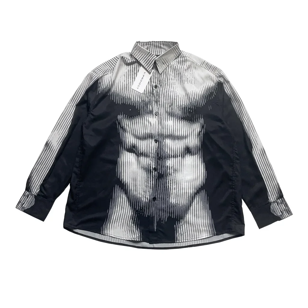 Gradient Color Human Body Image Print Patchwork Shirts for Men and Women Streetwear Baggy Camisas Ropa Hombre Y2k Clothing
Gradient Color Human Body Image Print Patchwork Shirts for Men and Women Streetwear Baggy Camisas Ropa Hombre Y2k Clothing