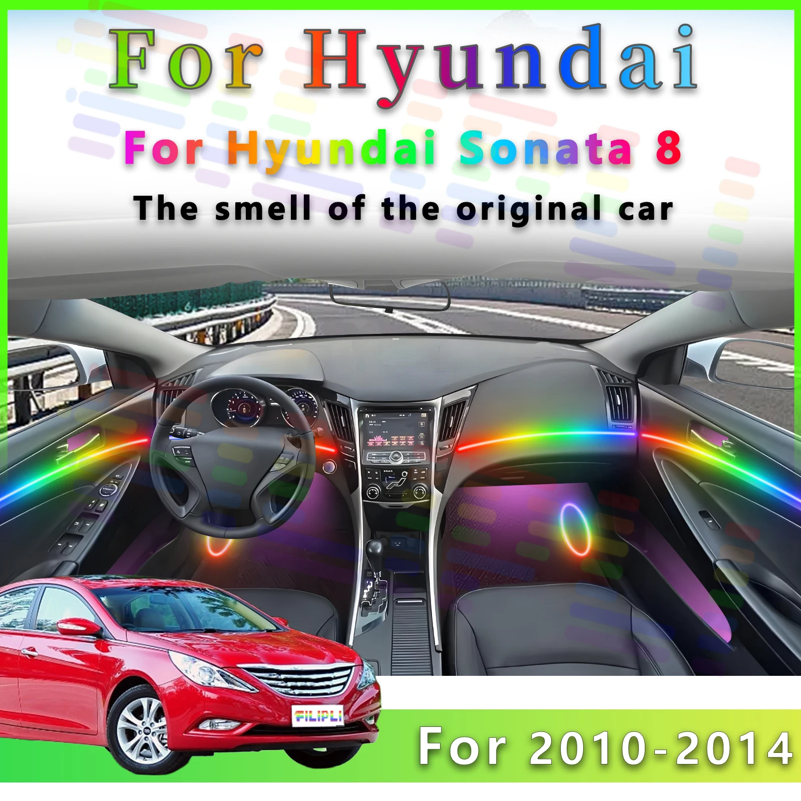 Для Hyundai Sonata 8th 2010-2014 украшение атмосферная лампа 64s RGB симфонический автомобильный окружающий свет внутренняя акриловая направляющая светодиодная лента
Для Hyundai Sonata 8th 2010-2014 украшение атмосферная лампа 64s RGB симфонический автомобильный окружающий свет внутренняя акриловая направляющая светодиодная лента